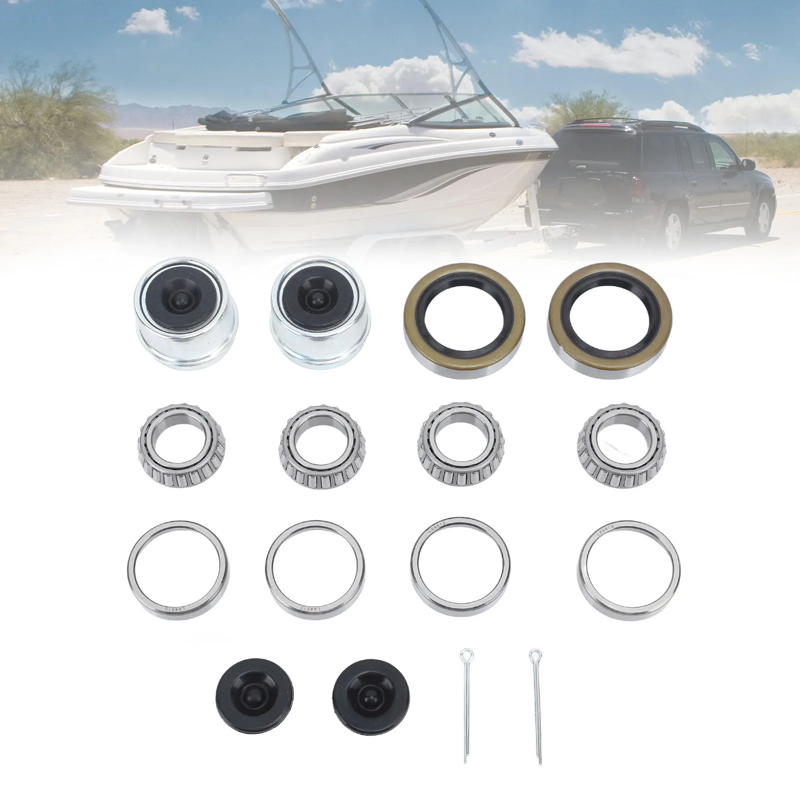 Kit de rodamientos estancos para buje de remolque, eje 1 1/16″