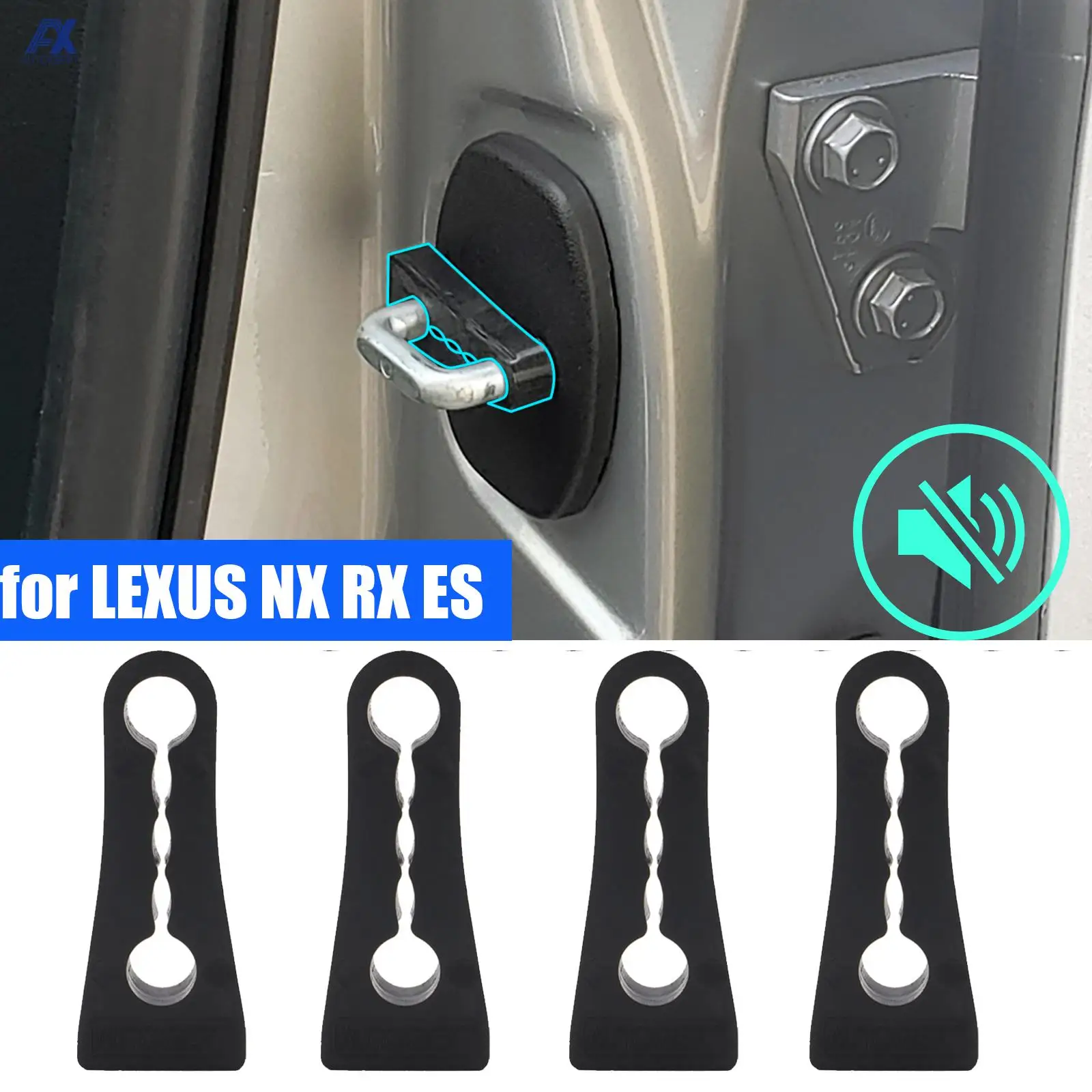Amortiguador cerradura puerta insonorizado para Lexus NX LX RX IS ES GX