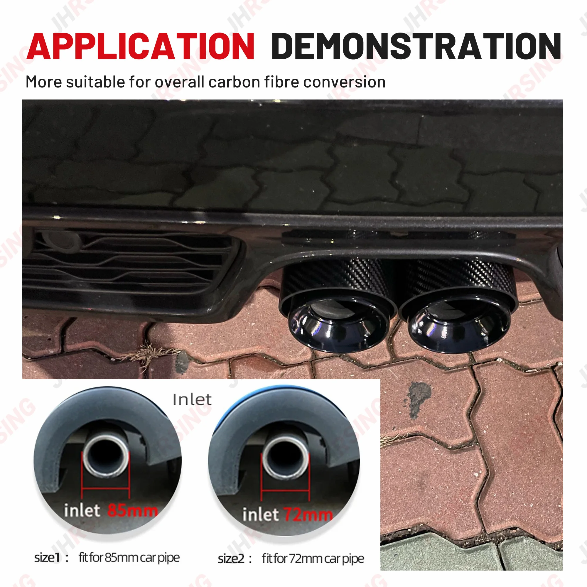 1 pieza de mejora de tubo silenciador de fibra de carbono modificado apto para Mini Cooper F56 punta de escape R55 R56 R57 R58 R59 R60 R61 F54 F55 F57F60 - imagen 4