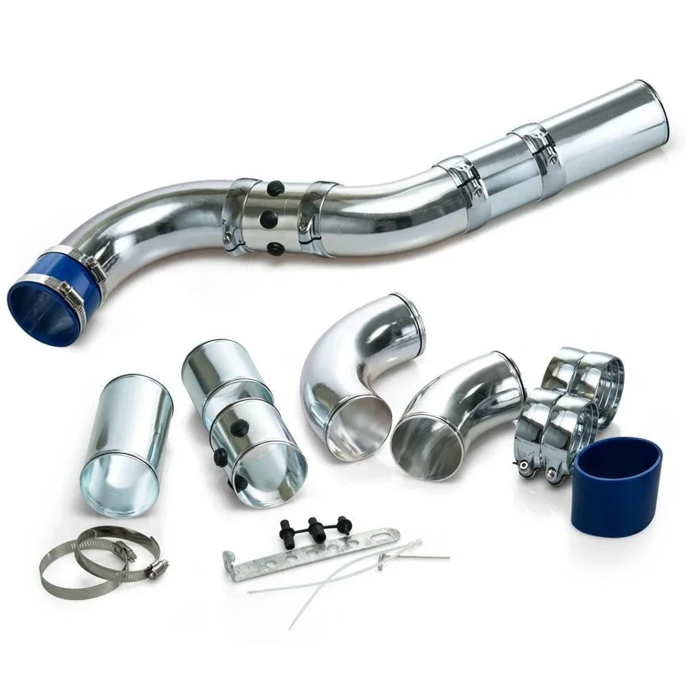 Kit de tubo de entrada de coche Universal, tubo de entrada de aire de 3 "76mm, tubo de entrada Turbo de aleación de aluminio, sistema de inyección de filtro de aire frío directo - imagen 3