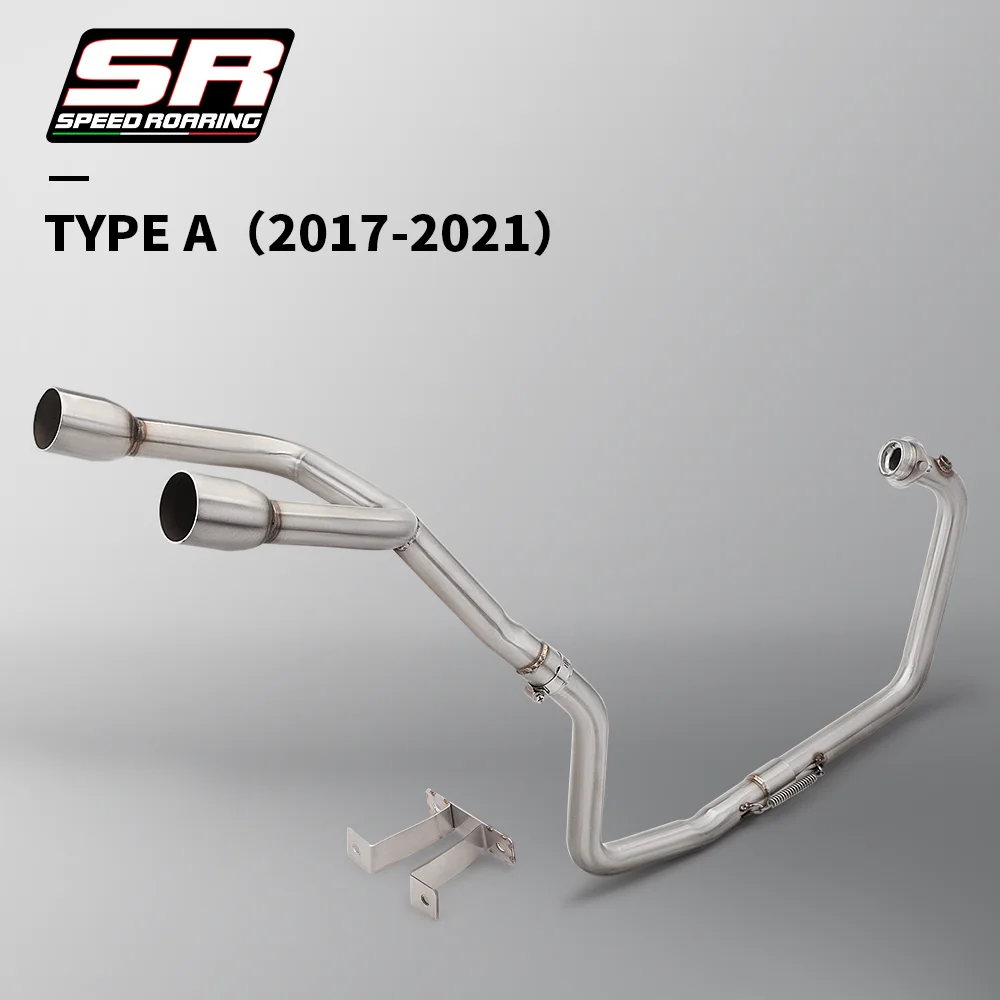 Sistema de escape de acero inoxidable para motocicleta