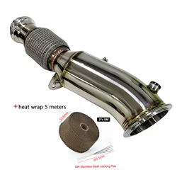 Downpipe sin catalizador BMW N26 2.0T con envoltura térmica