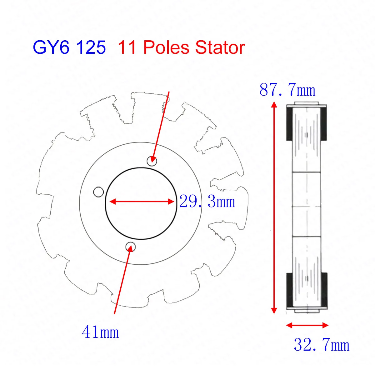 Estator Magneto GY6 para Scooter 125-150cc 152QMI 157QMJ - imagen 4