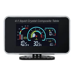 Multimedidor digital 4 en 1 LCD – Presión aceite, voltímetro y nivel combustible