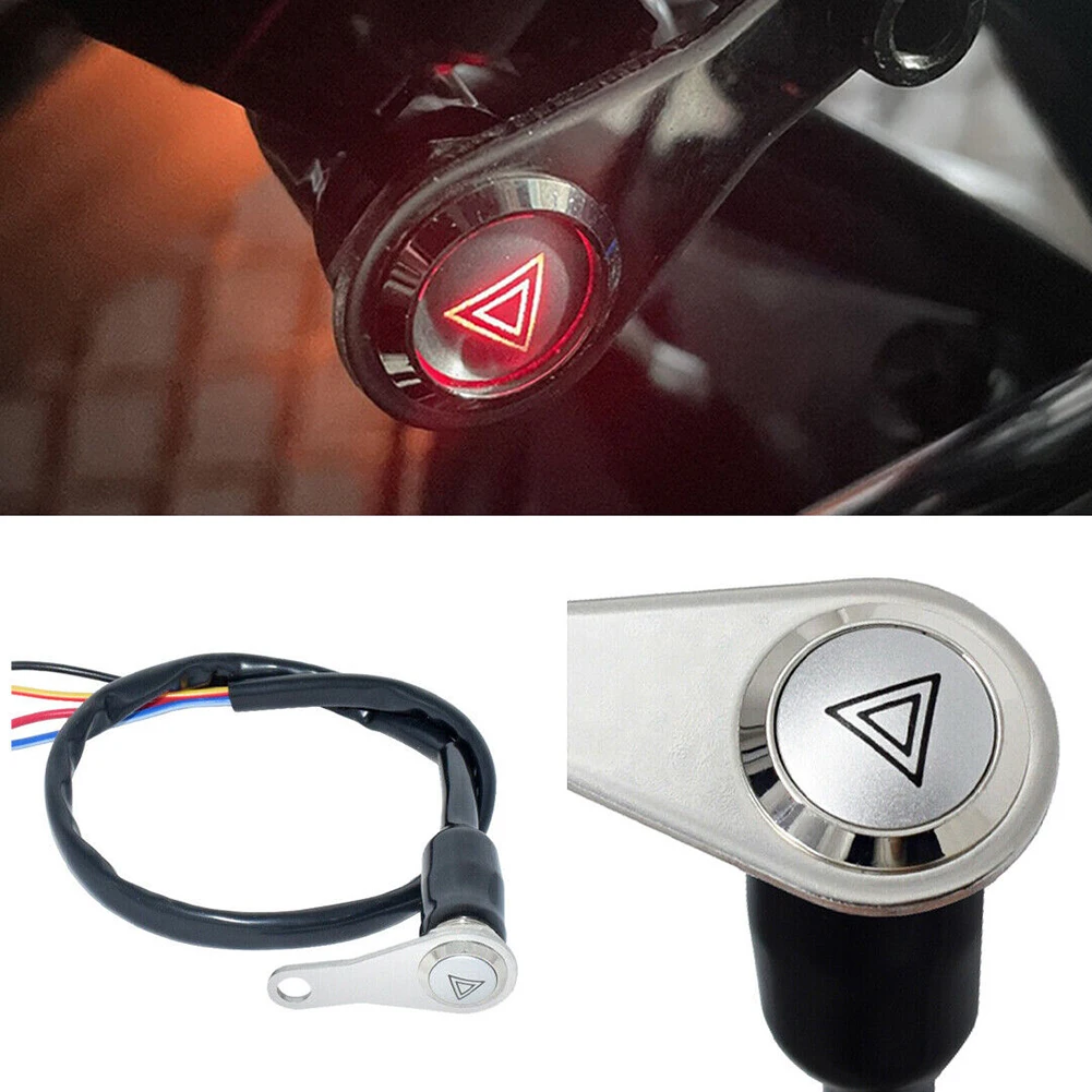 Interruptor manillar moto LED 12V rojo doble destello - imagen 5