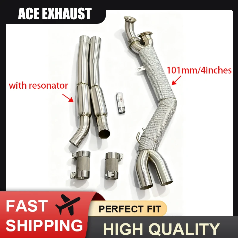 Tubo de escape ACE con protector térmico para BMW M3 G80 M4 G82 M2 G87