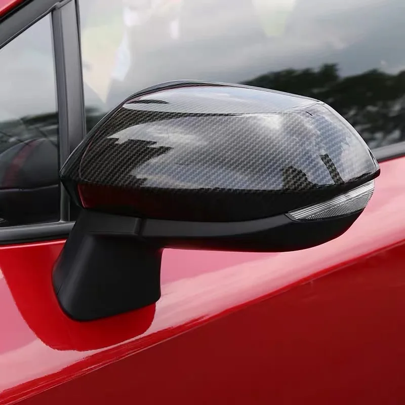 Moldura espejo retrovisor ABS fibra carbono Toyota Corolla 2020-2023 - imagen 2