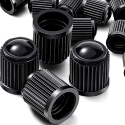 Tapones de válvula universales negros para coche, moto y bicicleta