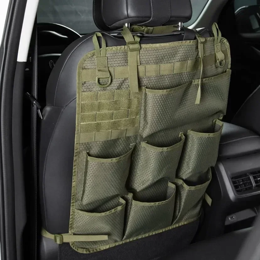 Organizador de almacenamiento para asiento de coche, bolsa de almacenamiento para asiento trasero, bolsas colgantes de camuflaje táctico, bolsillo para guardar y orden, accesorios interiores - imagen 2