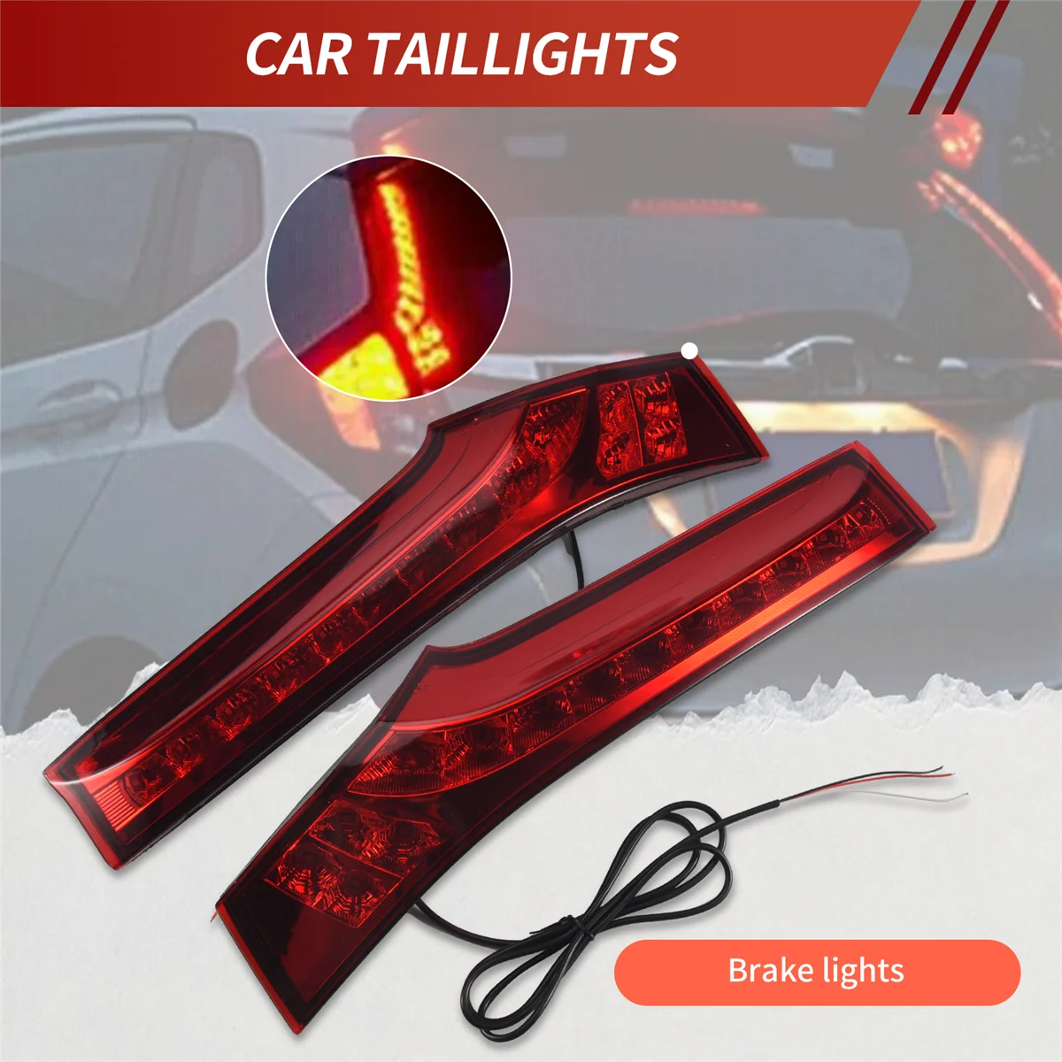 Luz trasera LED DRL y antiniebla para Honda Jazz Fit - imagen 4