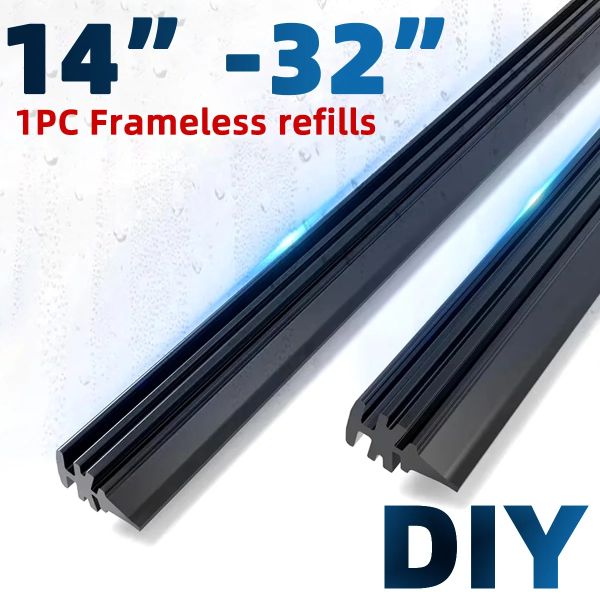 Tira de goma cortable para limpiaparabrisas sin marco de 6 mm