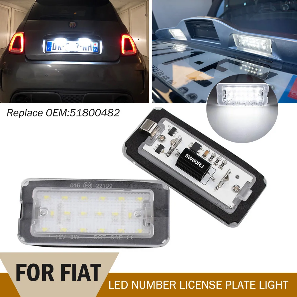 Kit de 2 luces LED CANbus para matrícula de Fiat 500 y Abarth