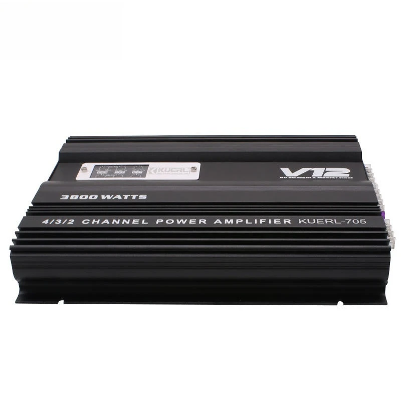 Amplificador 4 canales clase D 12V – alta potencia audio coche V12 - imagen 4