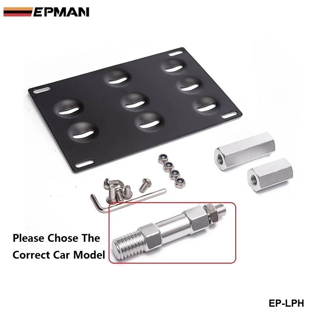 Soporte de matrícula EPMAN universal – BMW, Toyota, Honda, VW, Nissan - imagen 2