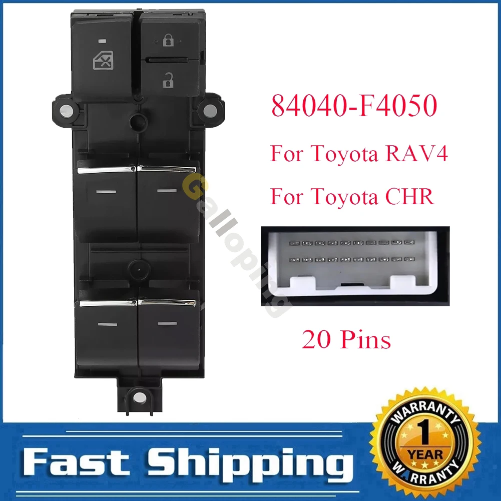 84040-F4050 Interruptor elevalunas delantero izquierdo - RAV4 / C-HR