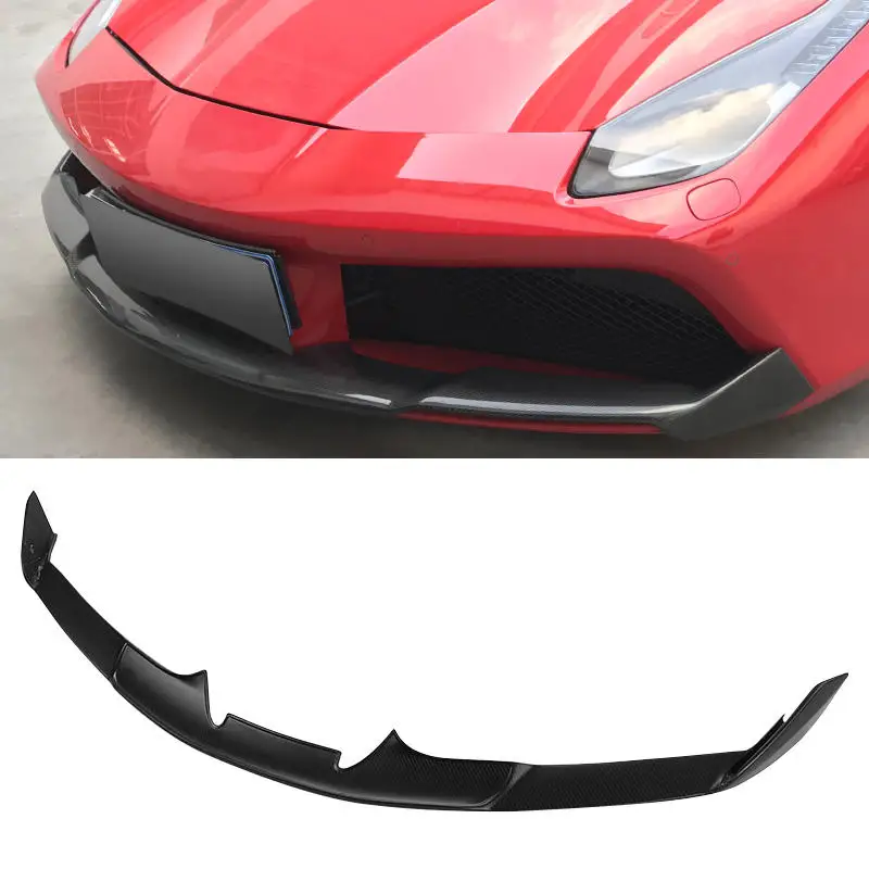 Labio delantero de fibra de carbono estilo N para Ferrari 488