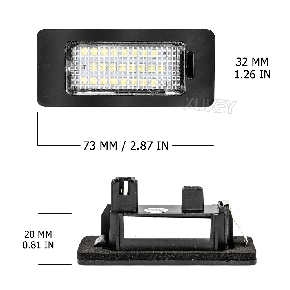 Luz LED de matrícula CANbus blanca Skoda Octavia Fabia Yeti Superb - imagen 3
