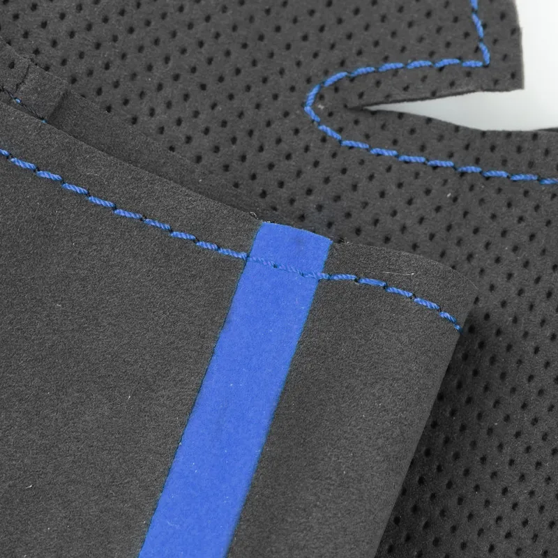 Funda volante ante cosida a mano para Audi Q3 Q5 Q7 Q8 forma D - imagen 3