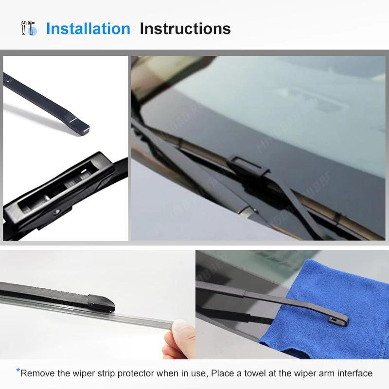 CREATROAD limpiaparabrisas delanteros para Smart ForTwo 453 2014-2019 2015 2016 2017 2018 cepillo de ventana de parabrisas 20 "+ 14" - imagen 3