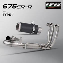 Escape completo Triumph Daytona 675 SR/R/NK 51mm enlace frontal silenciador