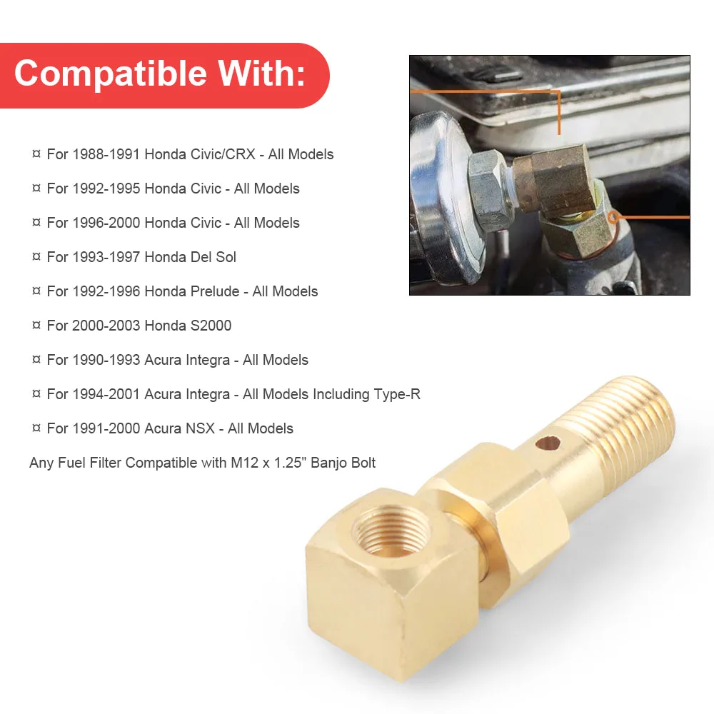 Adaptador Perno Banjo Honda M12 x 1.25 - imagen 2