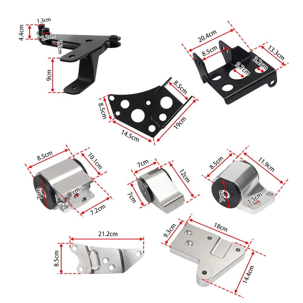 Kit Soporte Motor K-Swap Honda Civic Serie EK 96-00 Apto K20 K24 - imagen 2