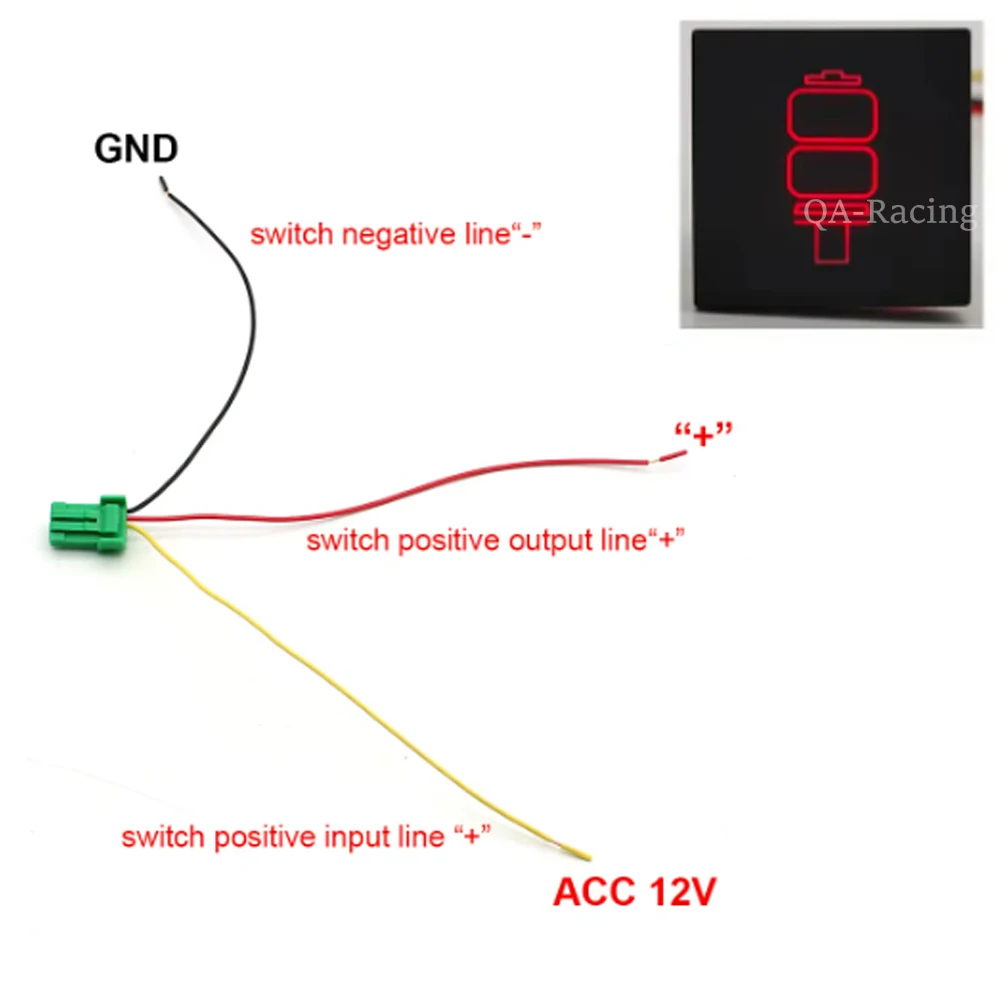 Luz LED automática, bolsa de suspensión neumática, interruptor, botón pulsador, LED rojo, accesorios de coche para VW Glf 6 2006 - 2014 - imagen 3