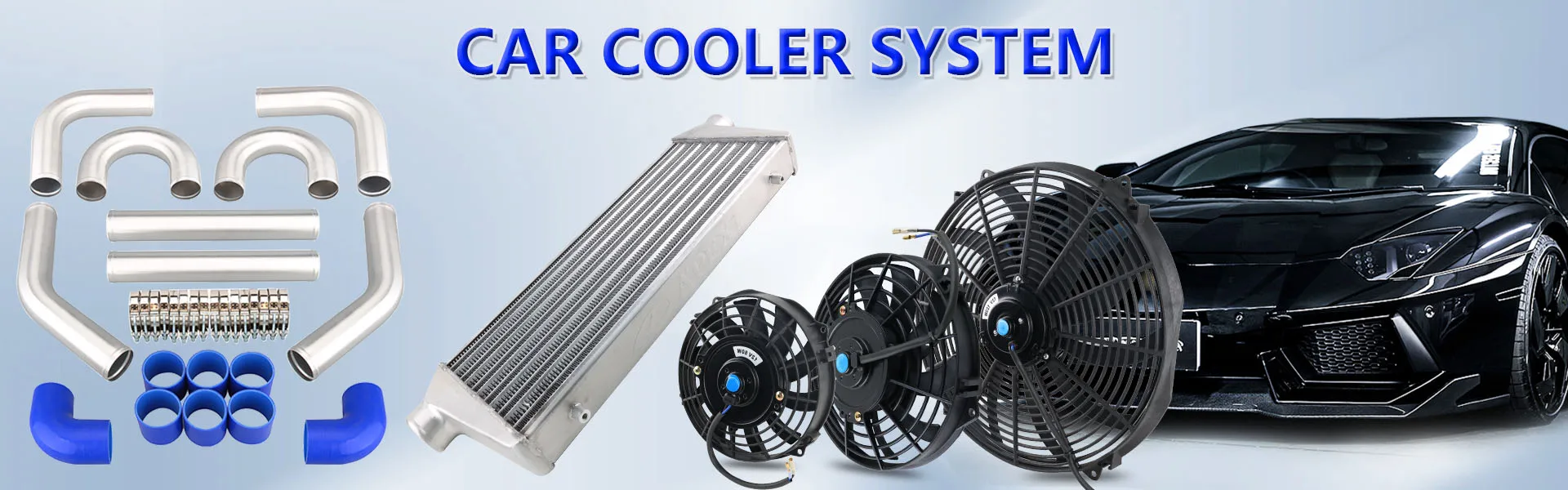Intercooler universal de aluminio para montaje frontal