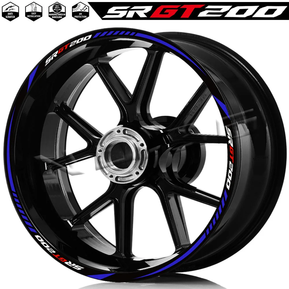 Pegatinas reflectantes llanta Aprilia SR GT 200 2023 – Impermeables - imagen 4