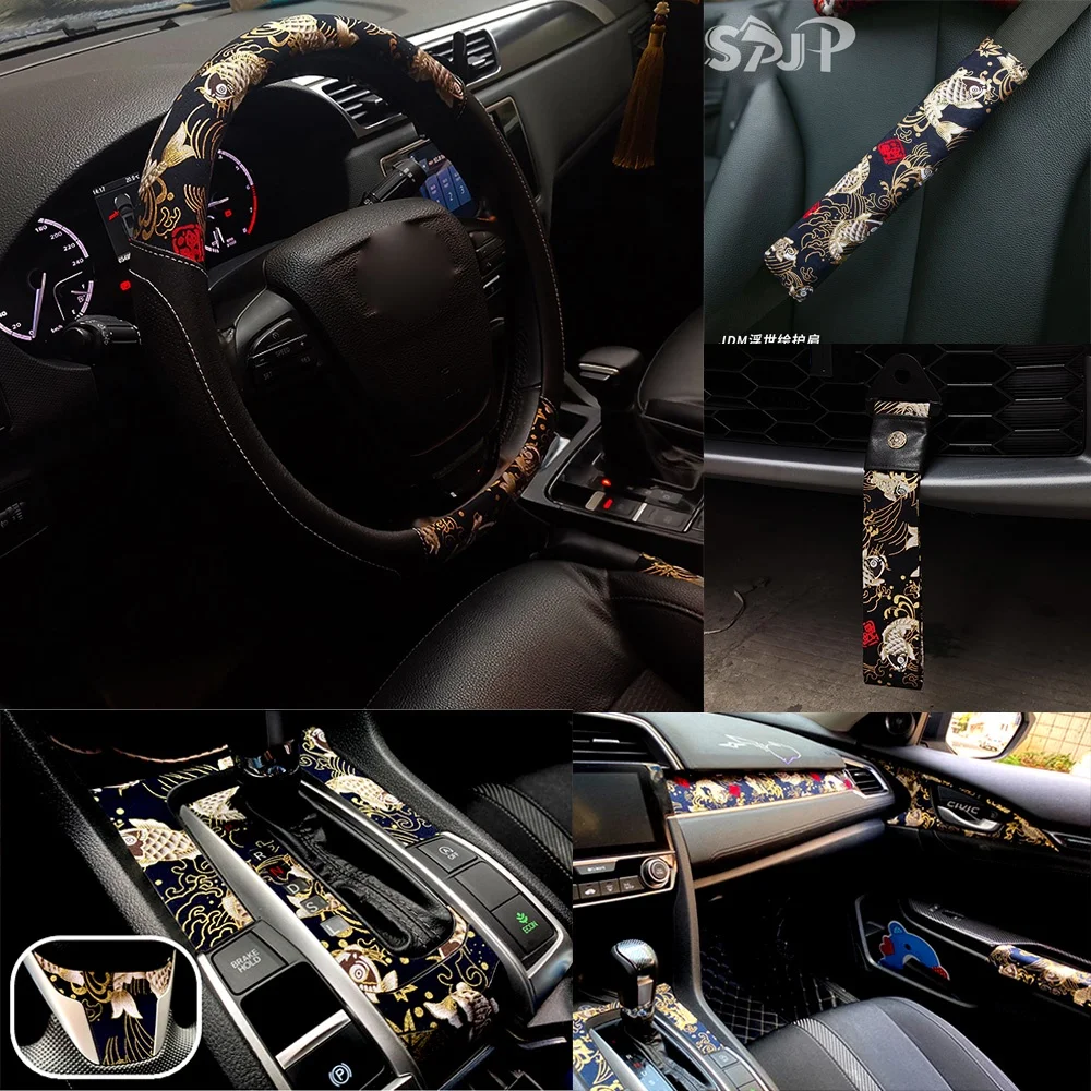 Fundas de algodón para cinturón de seguridad, estilo JDM - imagen 4