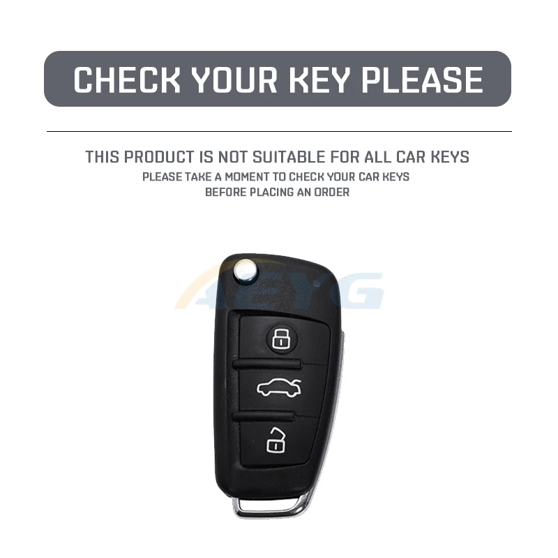 Funda de cuero para llave de coche Audi