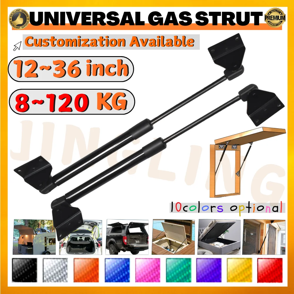 Amortiguador de gas universal 381 mm 300 N para portón y caja