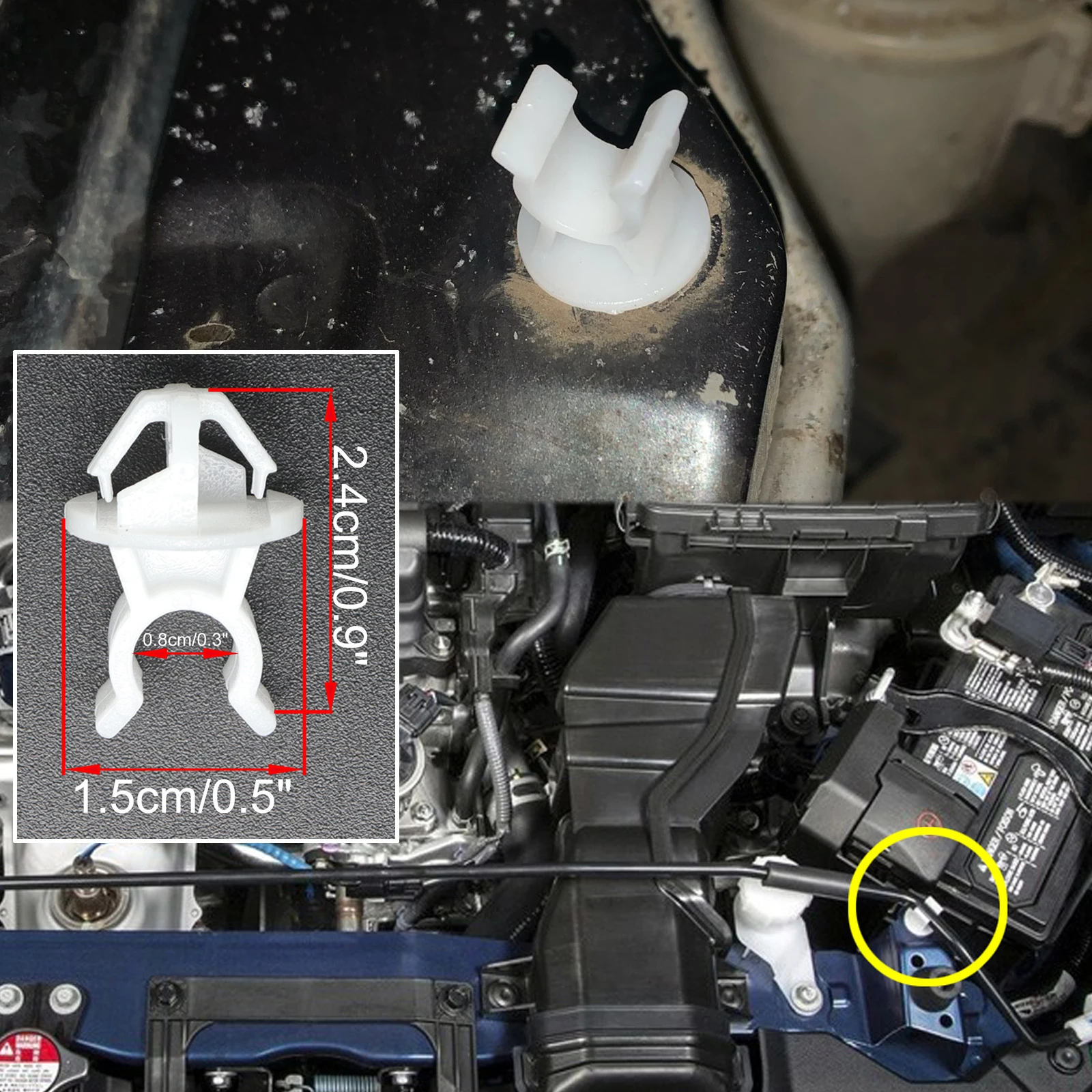 OEM 91604SD2013 Soporte Pivote Capó Honda Civic Fit Acura RSX - imagen 4