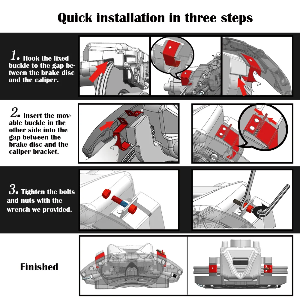 Cubierta de pinza de freno de coche Audi, Kit Exterior de modificación de rueda delantera y trasera de aleación de aluminio compatible con A1 A3 A4 A5 A6 A7 A8 TT RS TTS - imagen 5
