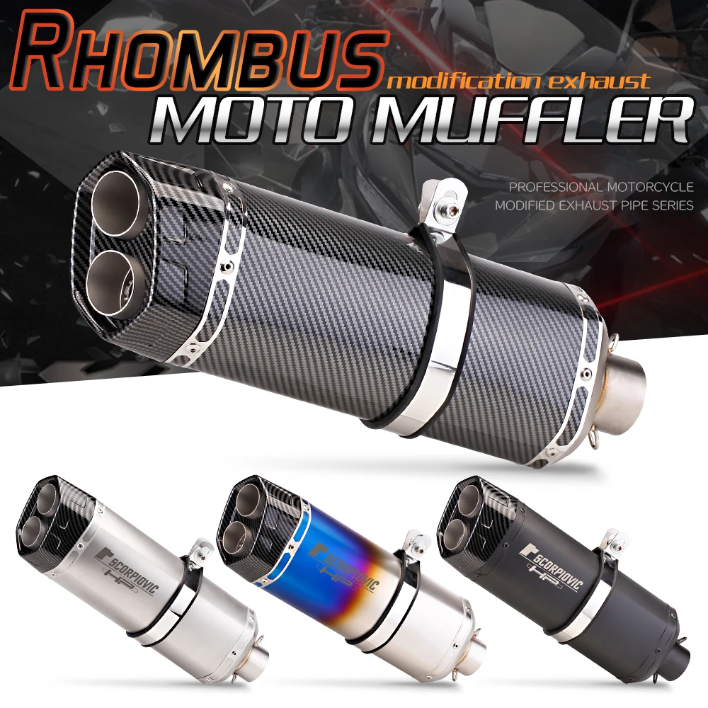 Detalle del silenciador universal para scooter y moto