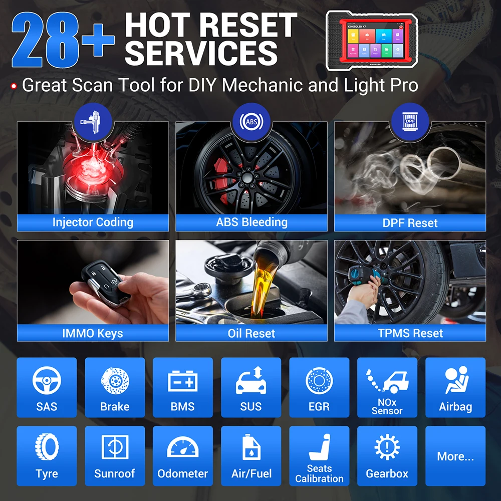 Escáner OBD2 KINGBOLEN K7 con codificación ECU y prueba activa - imagen 4