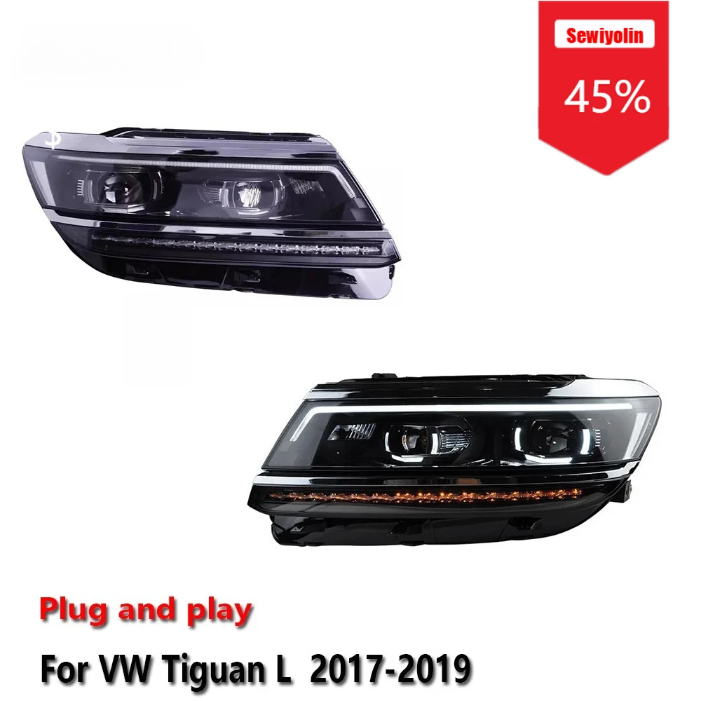 Faros LED Sewiyolin VW Tiguan L 2017-2019 DRL antiniebla PlugPlay