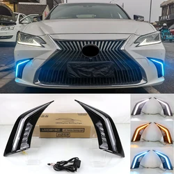 Luz DRL LED dinámica con intermitente para Lexus ES 2018-2022