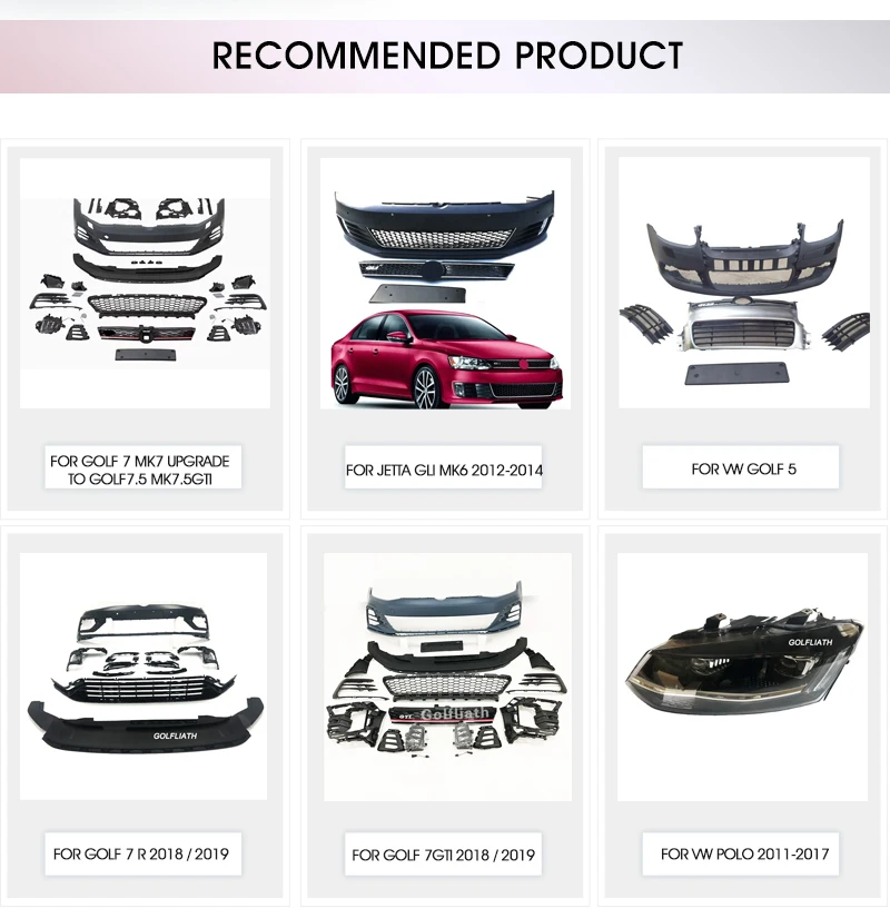 Vista frontal del kit de carrocería para Tiguan R Line 2018