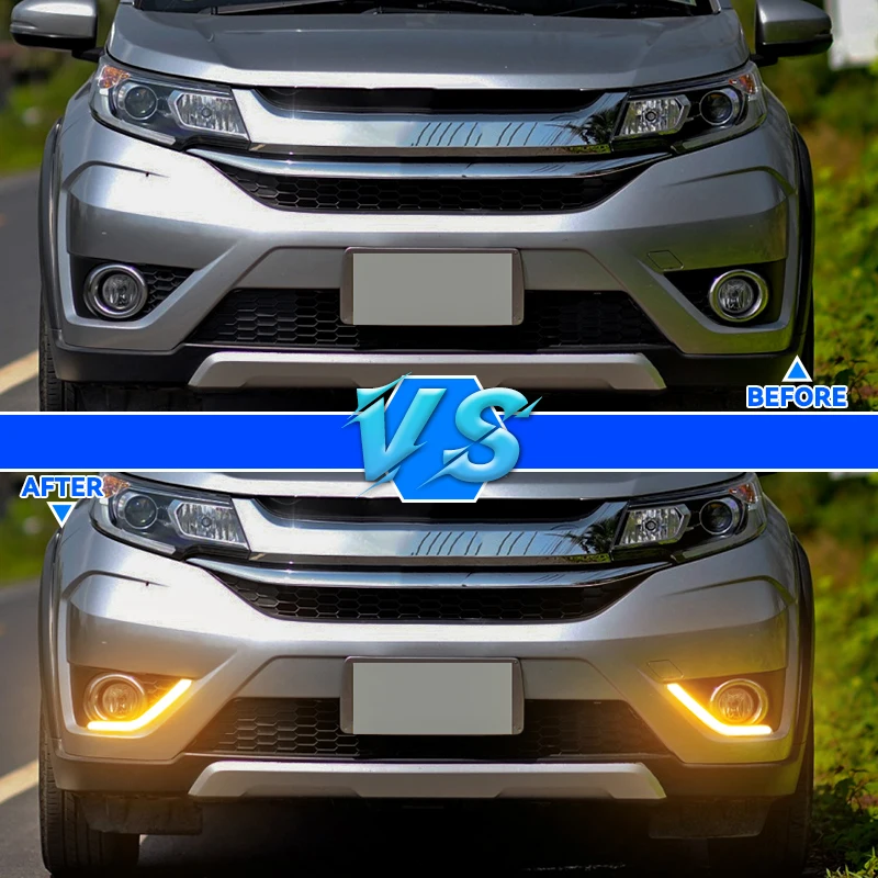 Luces diurnas LED con intermitente ámbar para Honda BR-V 2012-2016 - imagen 2