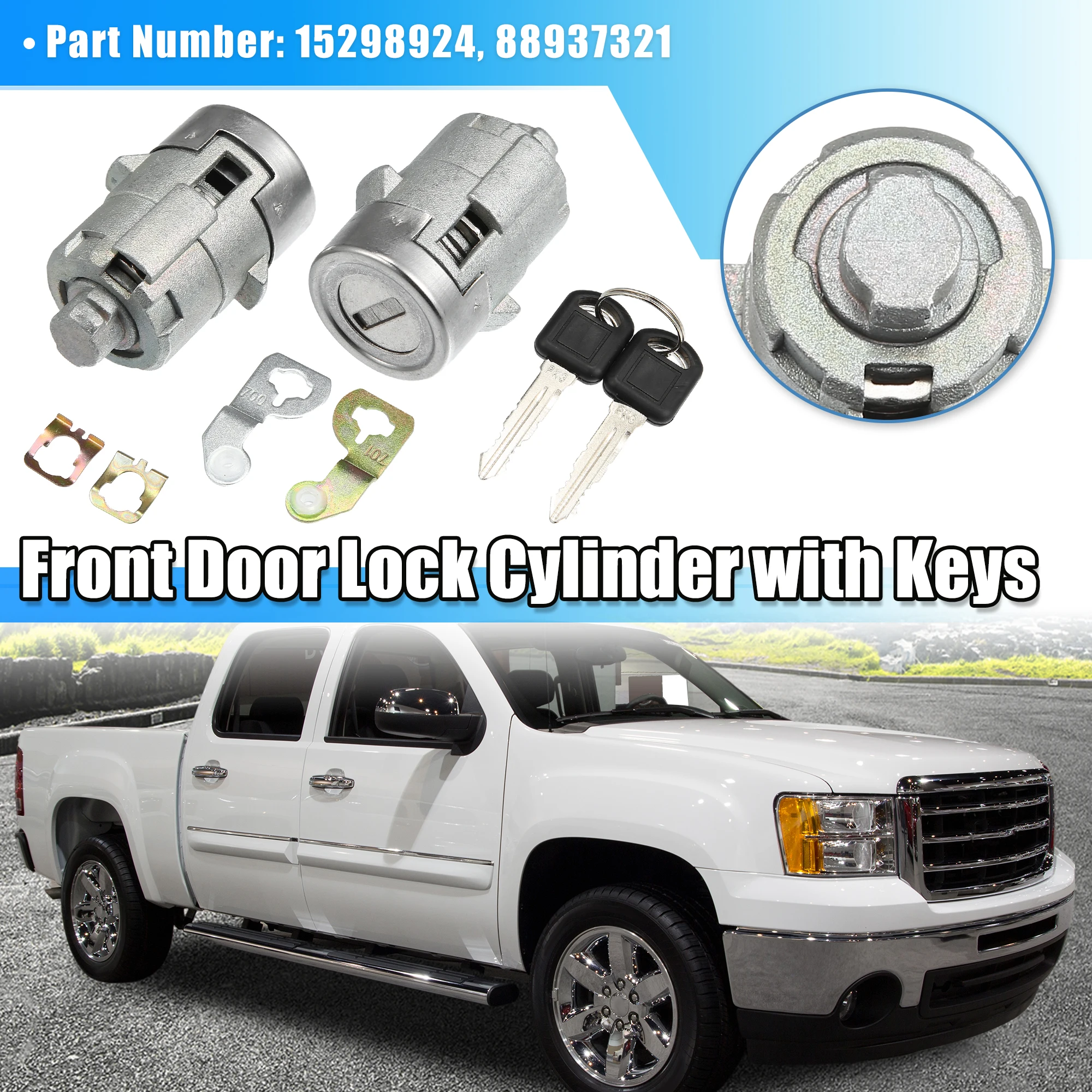 Uxcell 15298924 bombín de puerta para Chevrolet Silverado y GMC Sierra - imagen 2