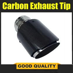 Silenciador fibra de carbono brillante con boquilla recta inoxidable