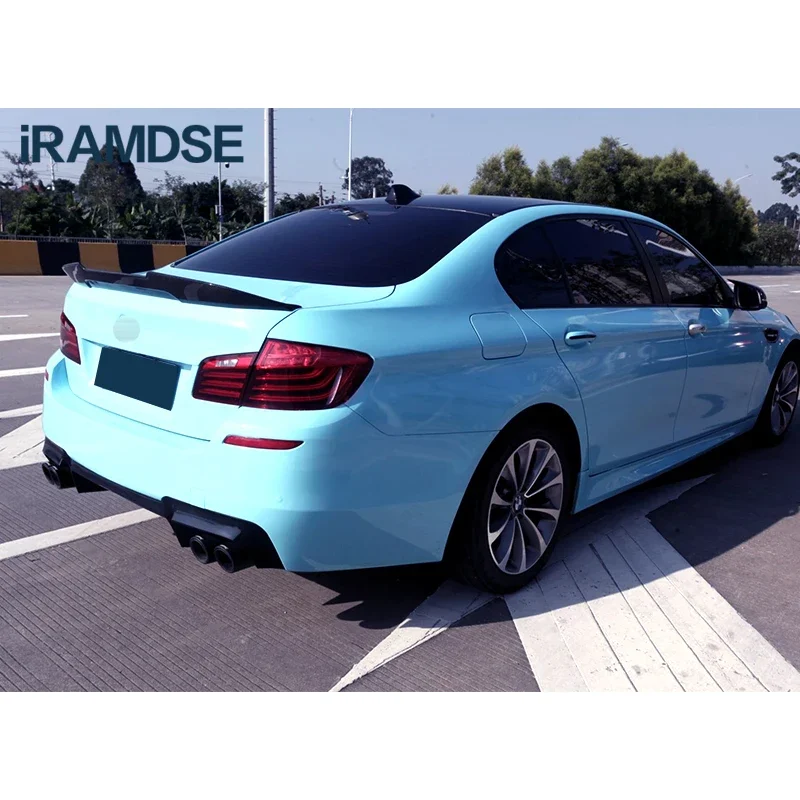 Alerón para BMW Serie 5 F10 ala trasera de cola de pato pintura de carbono 2010-2017 año tipo PSM sedán accesorios para maletero - imagen 3