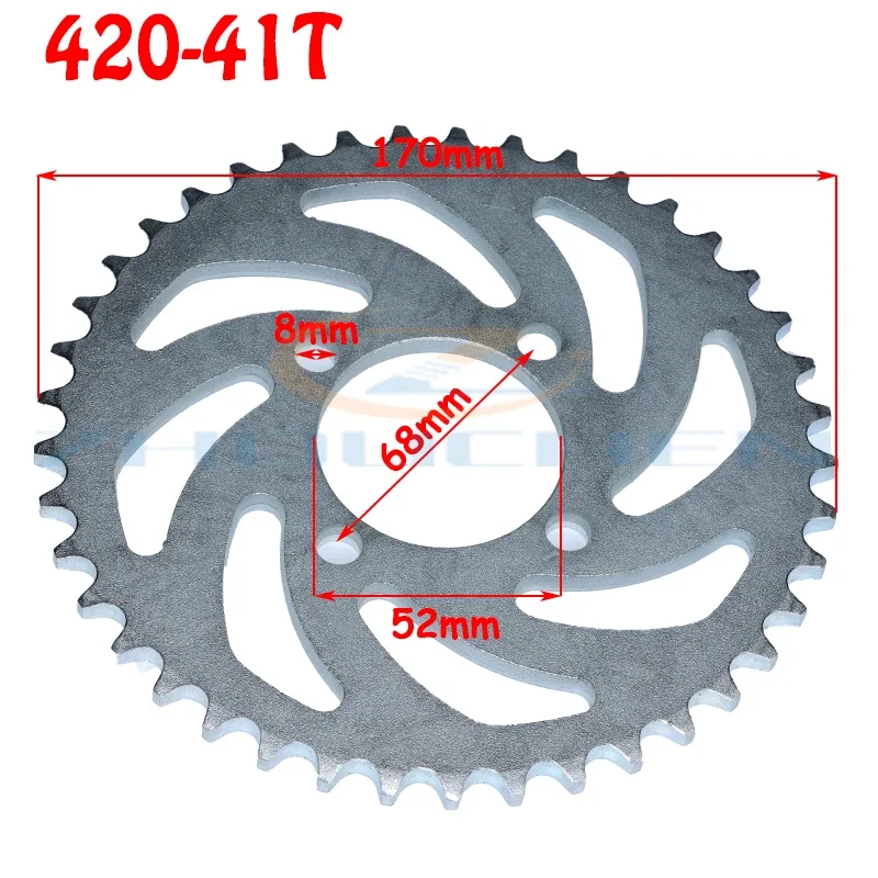 Corona trasera para ATV, quad y pit bike con cadena 420/428 - imagen 5