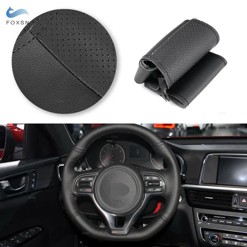 Funda volante trenzada microfibra perforada Kia Sportage KX5 K5 Optima