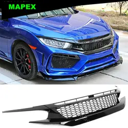 Parrilla superior parachoques Honda Civic 2019-2021, panal ABS