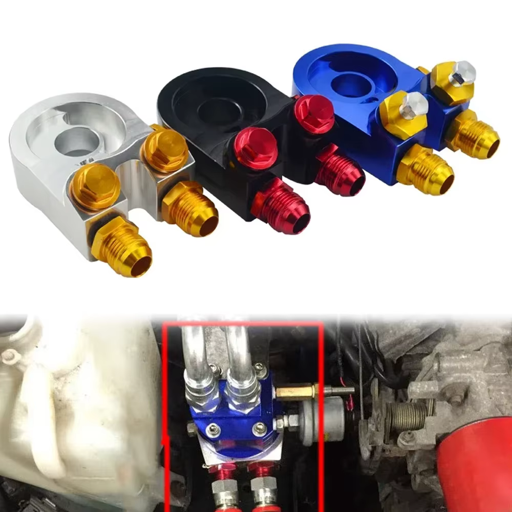 Adaptador sándwich para filtro de aceite AN10 con termostato - imagen 5