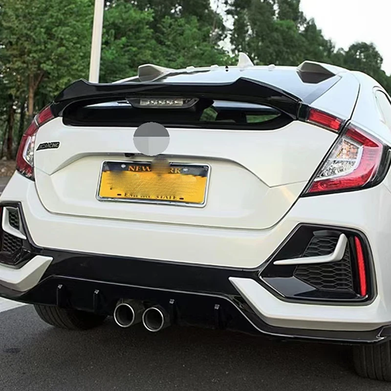 Alerón trasero negro alto brillo Honda Civic FK 2016-2021 - imagen 3