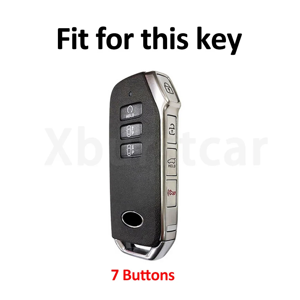 Funda transparente de TPU para llave de coche Kia con siete botones