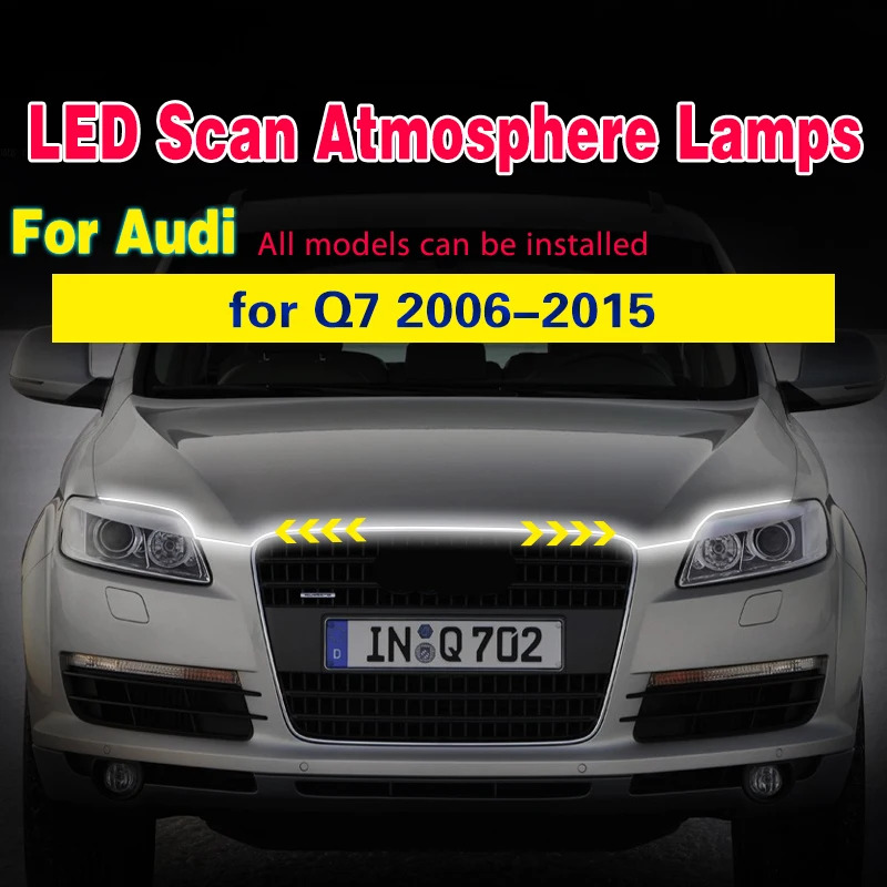 Tiras LED capó DRL decorativas flexibles para Audi Q7 2006-2015